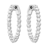 Thumbnail Image 1 of Previously Owned Diamond Hoop Earrings 1 ct tw Round 14K White Gold