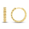 Thumbnail Image 1 of Curb Chain Hoop Earrings 14K Yellow Gold