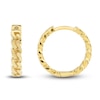 Thumbnail Image 2 of Curb Chain Hoop Earrings 14K Yellow Gold