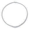 Thumbnail Image 2 of Previously Owned Certified Diamonds 10 ct tw Round 14K White Gold Tennis Necklace