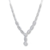 Thumbnail Image 1 of Previously Owned Diamond Drop Necklace 2-1/2 ct tw Round 14K White Gold