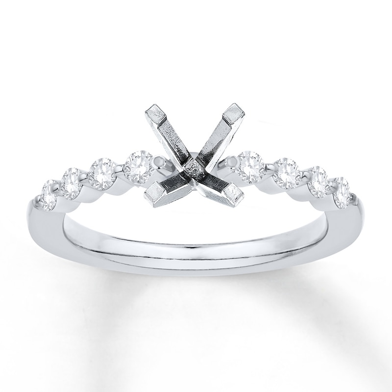 Main Image 1 of Previously Owned Colorless Diamond Engagement Ring Setting 1/3 ct tw 14K Gold