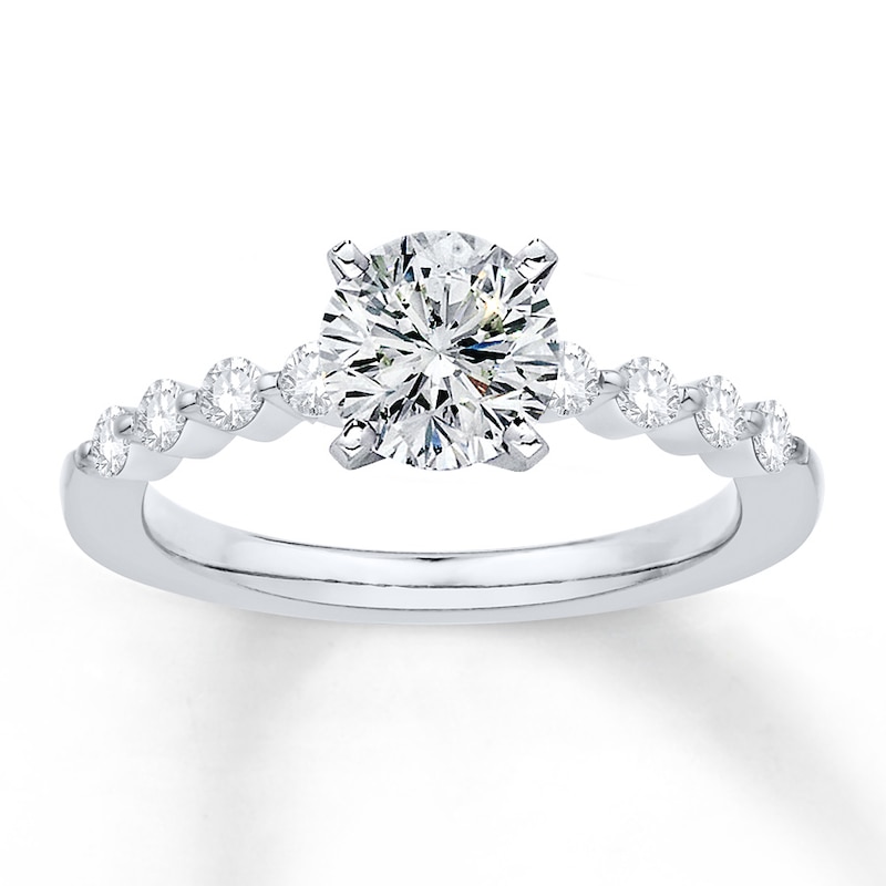 Main Image 3 of Previously Owned Colorless Diamond Engagement Ring Setting 1/3 ct tw 14K Gold