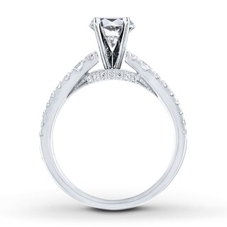 Previously Owned Diamond Ring Setting 1/2 ct tw Round-cut 14K White ...