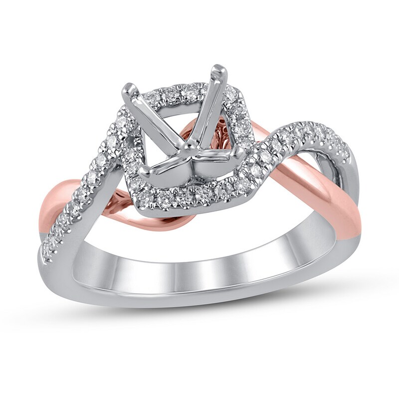 Main Image 1 of Previously Owned Diamond Ring Setting 1/4 ct tw Round 14K Two-Tone Gold