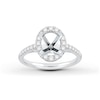 Thumbnail Image 1 of Previously Owned Diamond Engagement Ring Setting 1/2 ct tw Round/Oval Platinum