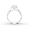 Thumbnail Image 2 of Previously Owned Diamond Engagement Ring Setting 1/2 ct tw Round/Oval Platinum