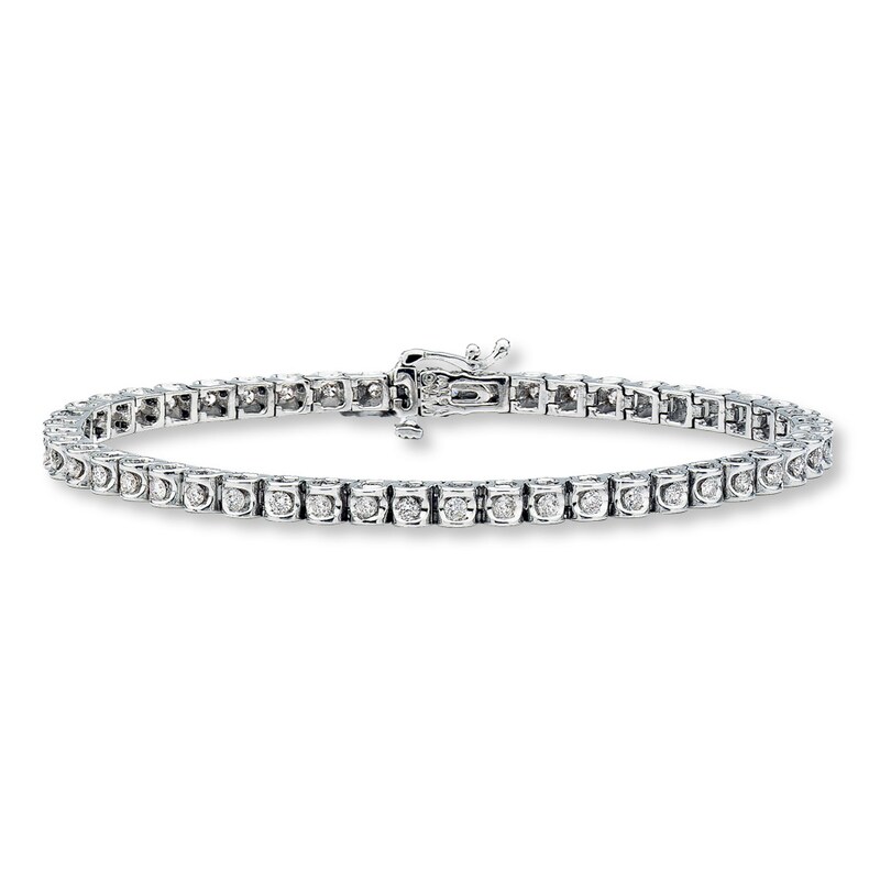 Previously Owned Diamond Bracelet 1-1/2 ct tw Round 14K White Gold