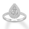 Thumbnail Image 1 of Previously Owned Diamond Engagement Ring 5/8 ct tw Pear-shaped 14K White Gold