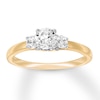 Thumbnail Image 0 of Previously Owned Diamond 3-Stone Ring 5/8 carat tw Round-cut 14K Two-Tone Gold