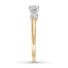 Thumbnail Image 3 of Previously Owned Diamond 3-Stone Ring 5/8 carat tw Round-cut 14K Two-Tone Gold
