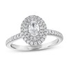 Thumbnail Image 1 of Previously Owned Diamond Engagement Ring 5/8 ct tw Oval/Round 14K White Gold