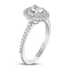Thumbnail Image 2 of Previously Owned Diamond Engagement Ring 5/8 ct tw Oval/Round 14K White Gold
