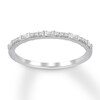 Thumbnail Image 1 of Previously Owned Diamond Anniversary Ring 1/6 ct tw Round/Baguette 14K White Gold