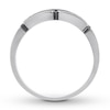 Thumbnail Image 4 of Previously Owned Men's Black Diamond Ring 1/6 carat tw 10K White Gold