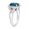 Thumbnail Image 1 of Previously Owned Le Vian Natural Blue Topaz Ring 1/2 ct tw Diamonds 14K Vanilla Gold