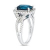 Thumbnail Image 2 of Previously Owned Le Vian Natural Blue Topaz Ring 1/2 ct tw Diamonds 14K Vanilla Gold
