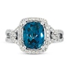 Thumbnail Image 3 of Previously Owned Le Vian Natural Blue Topaz Ring 1/2 ct tw Diamonds 14K Vanilla Gold