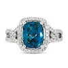 Thumbnail Image 4 of Previously Owned Le Vian Natural Blue Topaz Ring 1/2 ct tw Diamonds 14K Vanilla Gold