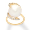 Thumbnail Image 1 of Previously Owned Honora Cultured Pearl Ring 1/2 ct tw Diamonds 14K Yellow Gold