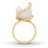 Thumbnail Image 2 of Previously Owned Honora Cultured Pearl Ring 1/2 ct tw Diamonds 14K Yellow Gold