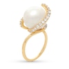 Thumbnail Image 4 of Previously Owned Honora Cultured Pearl Ring 1/2 ct tw Diamonds 14K Yellow Gold