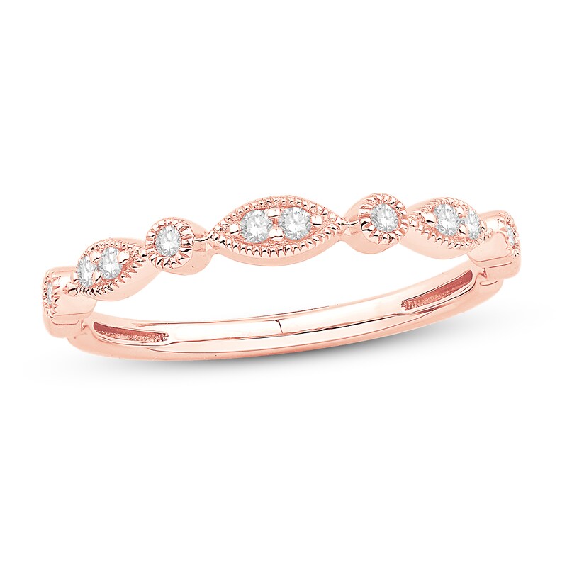 Previously Owned Diamond Anniversary Band 1/10 ct tw Round 10K Rose Gold