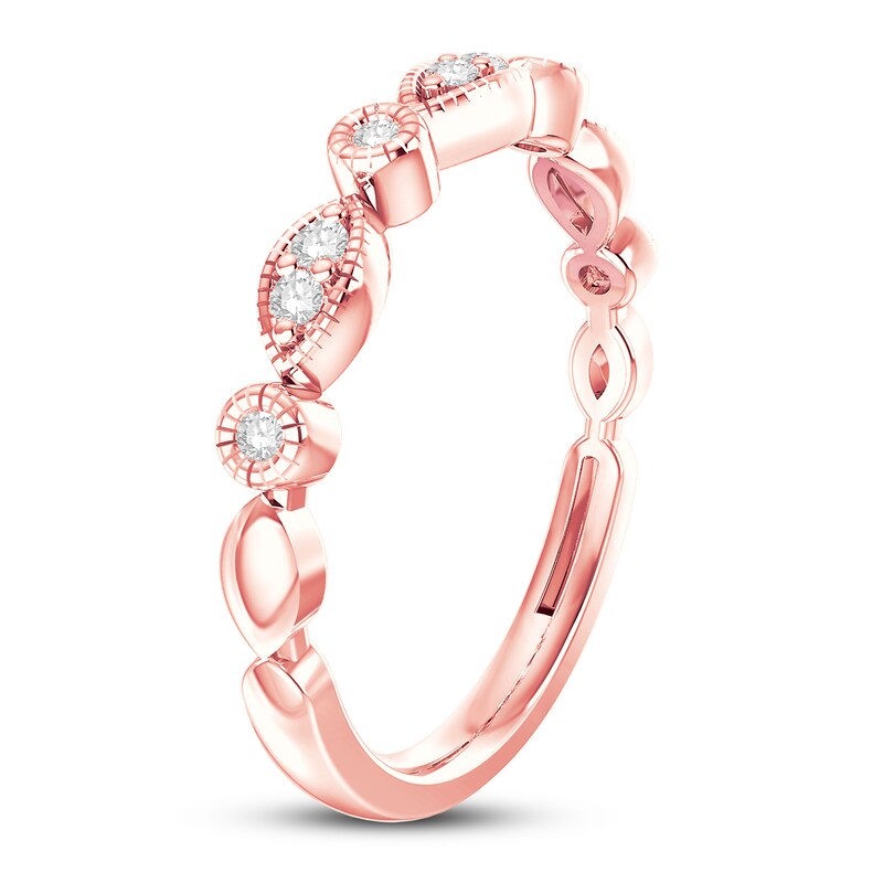 Main Image 2 of Previously Owned Diamond Anniversary Band 1/10 ct tw Round 10K Rose Gold