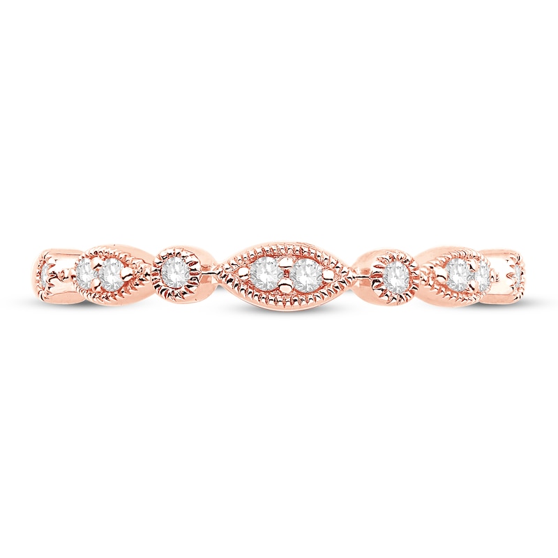 Main Image 3 of Previously Owned Diamond Anniversary Band 1/10 ct tw Round 10K Rose Gold