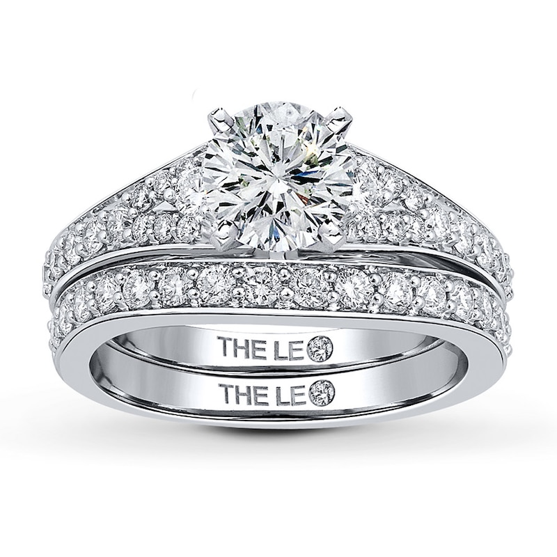 Previously Owned Leo Bridal Setting ct tw Diamonds 14K White Gold