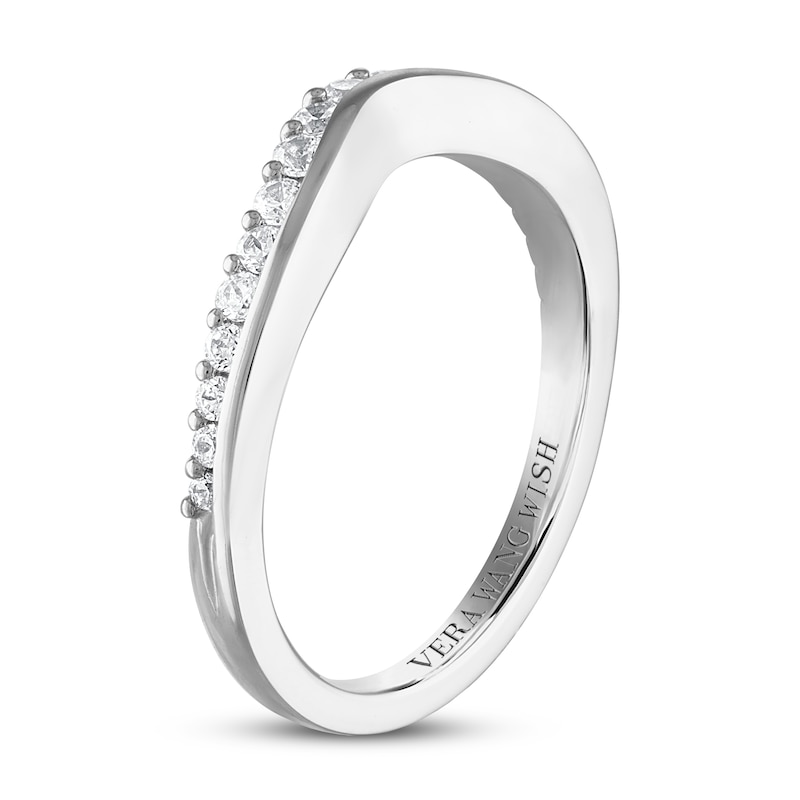 Main Image 2 of Previously Owned Vera Wang WISH Diamond Wedding Band 1/3 ct tw Round 14K White Gold