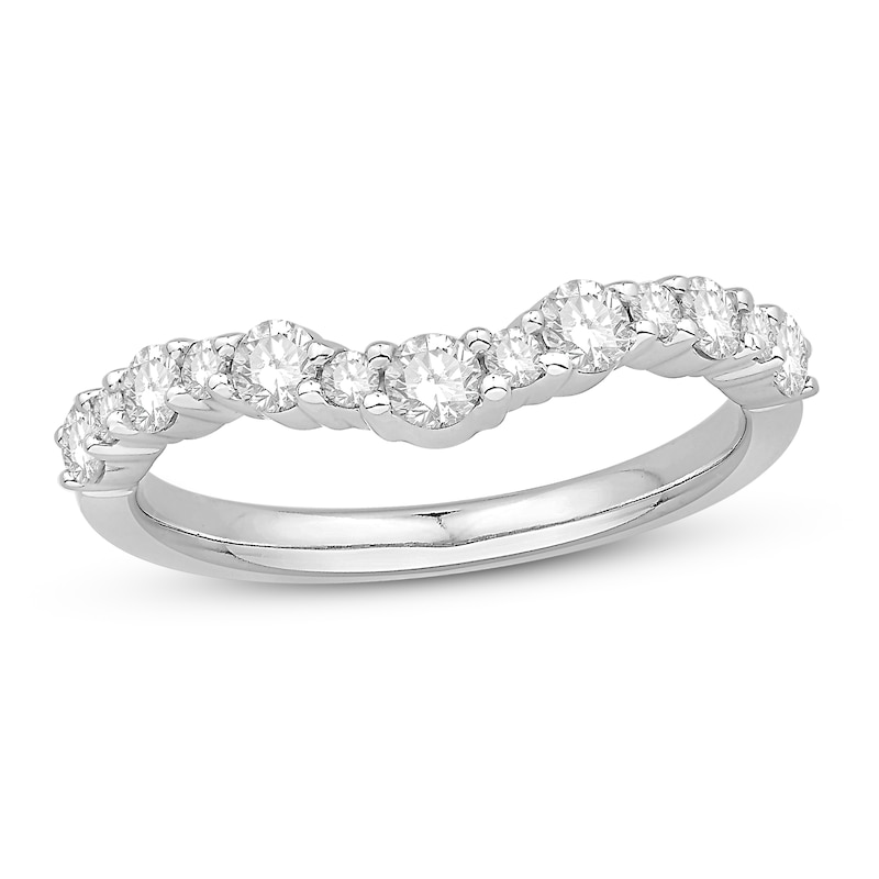 Main Image 1 of Previously Owned Diamond Contour Ring 5/8 ct tw Round 14K White Gold