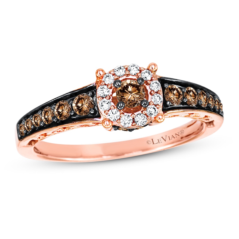 Main Image 1 of Previously Owned Le Vian Chocolate Diamonds 1/2 ct tw Ring 14K Strawberry Gold