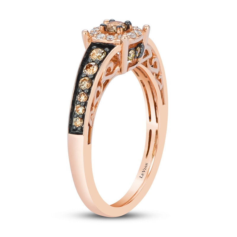 Main Image 2 of Previously Owned Le Vian Chocolate Diamonds 1/2 ct tw Ring 14K Strawberry Gold