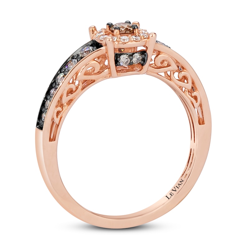 Main Image 3 of Previously Owned Le Vian Chocolate Diamonds 1/2 ct tw Ring 14K Strawberry Gold