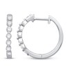 Previously Owned Colorless Diamond Hoop Earrings 1/2 ct tw 14K White Gold