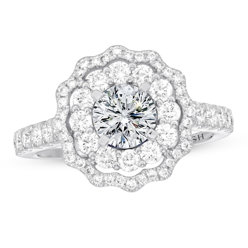 Main Image 3 of Previously Owned Vera Wang WISH Ring Setting 1 ct tw Diamonds 14K White Gold