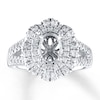 Previously Owned Diamond Ring Setting 3/4 ct tw Round-cut 14K White Gold