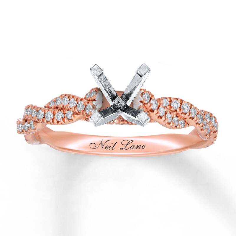 Previously Owned Neil Lane Ring Setting 3/8 ct tw Diamonds 14K Rose Gold