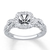 Previously Owned Diamond Engagement Ring Setting 3/8 ct tw Round 14K White Gold