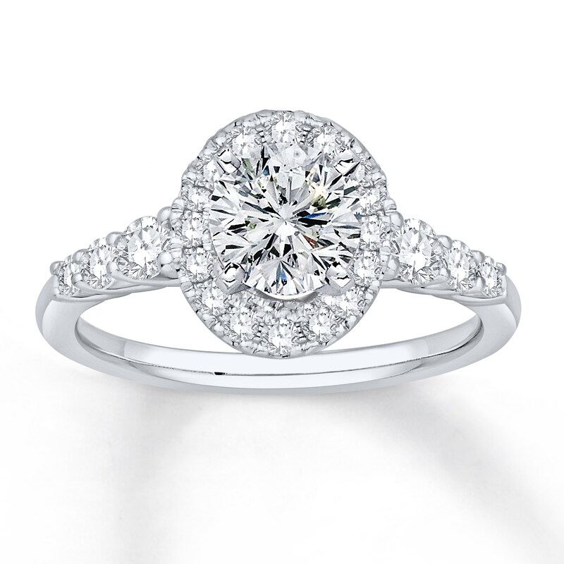 Main Image 3 of Previously Owned Diamond Engagement Ring Setting 5/8 ct tw 14K White Gold