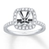 Thumbnail Image 1 of Previously Owned Diamond Ring Setting 5/8 ct tw Round 14K White Gold