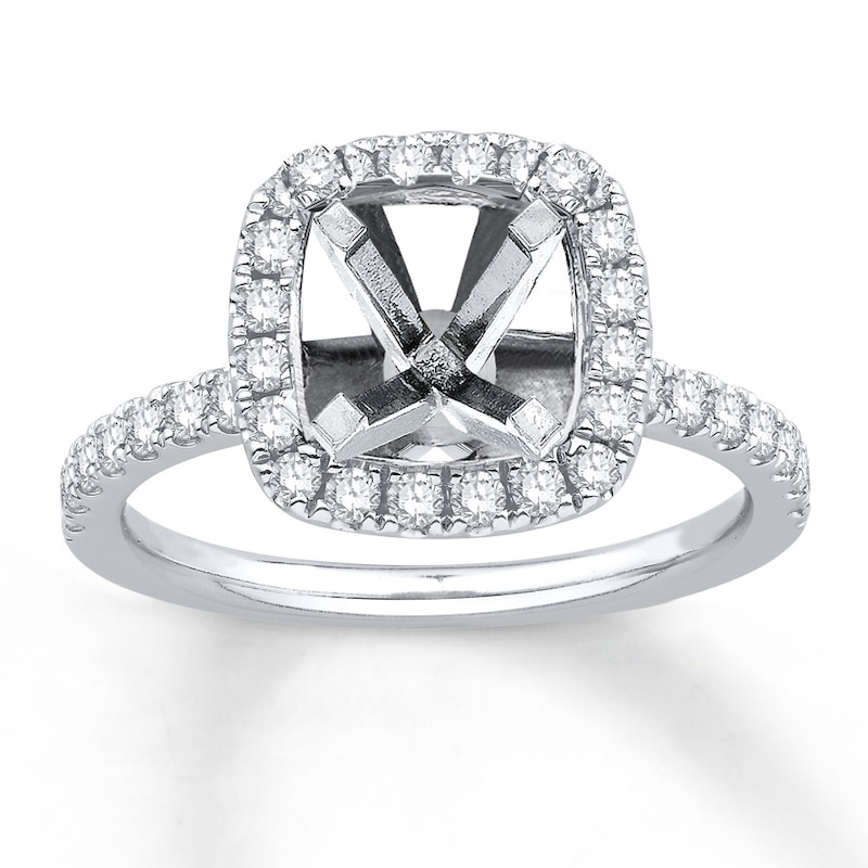 Main Image 1 of Previously Owned Diamond Ring Setting 5/8 ct tw Round 14K White Gold