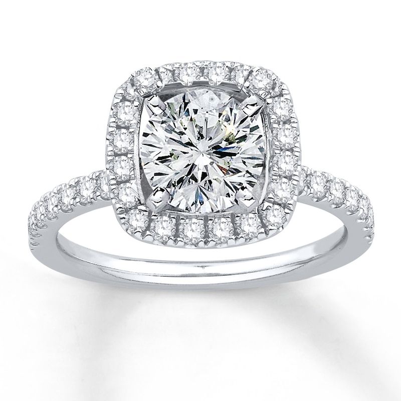 Main Image 2 of Previously Owned Diamond Ring Setting 5/8 ct tw Round 14K White Gold