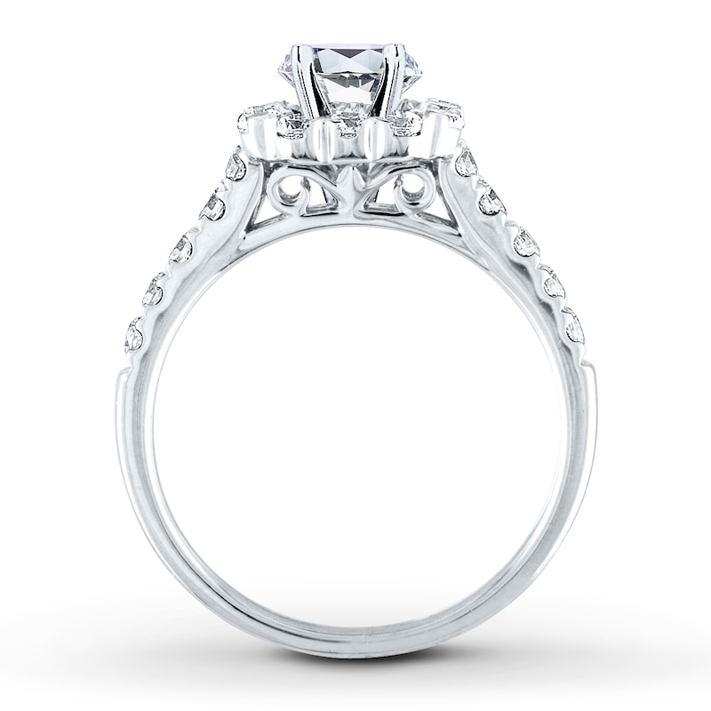 Main Image 2 of Previously Owned Diamond Engagement Ring Setting 3/4 ct tw Round 14K White Gold