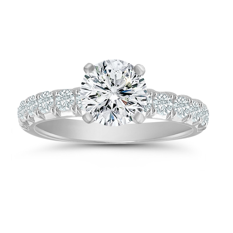 Main Image 3 of Previously Owned Diamond Engagement Ring Setting 3/4 ct tw Round 14K White Gold