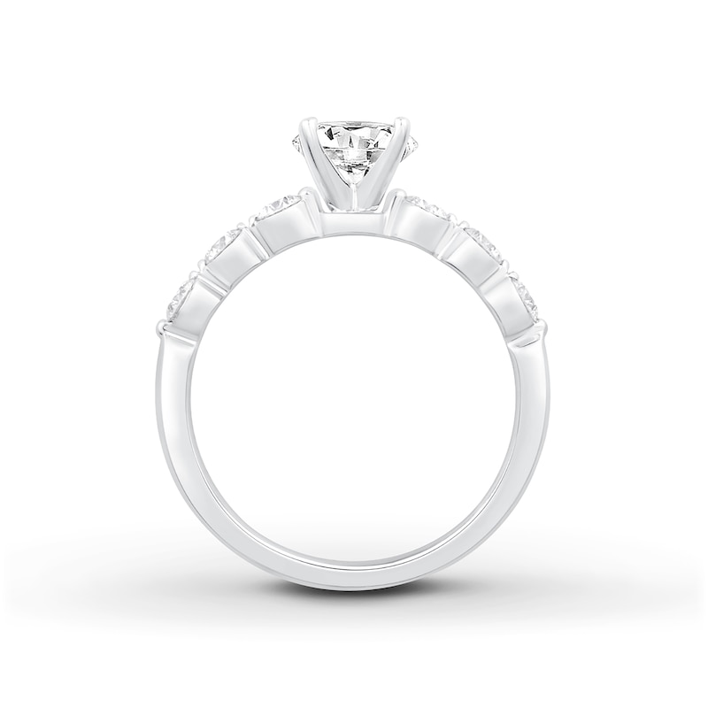 Main Image 2 of Previously Owned Diamond Engagement Ring Setting 1/2 ct tw Round Platinum