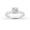 Thumbnail Image 3 of Previously Owned Diamond Engagement Ring Setting 1/2 ct tw Round Platinum