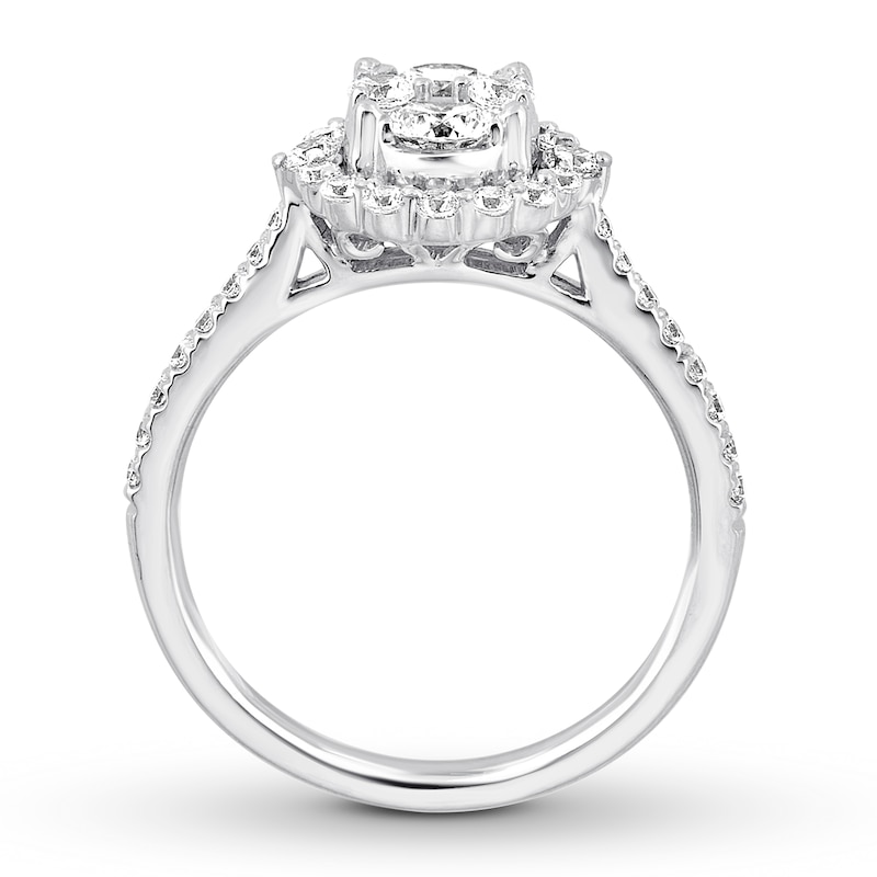 Main Image 2 of Previously Owned Diamond Engagement Ring 1 ct tw Round 14K White Gold