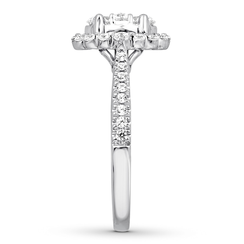 Main Image 3 of Previously Owned Diamond Engagement Ring 1 ct tw Round 14K White Gold